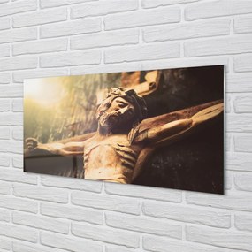 Obraz na akrylátovom skle Ježiš z dreva 125x50 cm