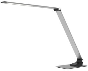 LED stolná lampička stmievacia, strieborná