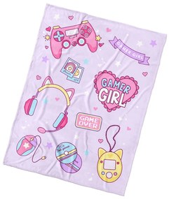 BedTex Detská deka Gamer Girl, 130 x 170 cm