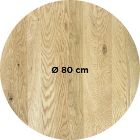 DUBLINO OAK STANDART 40 MM - MASÍVNA STOLOVÁ DOSKA Ø 80 cm