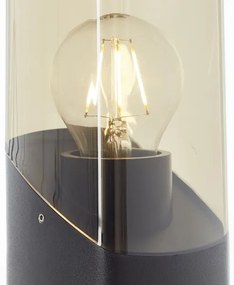Brilliant - Vonkajšia lampa MINOU 1xE27/10W/230V 60 cm IP44 čierna/dymová