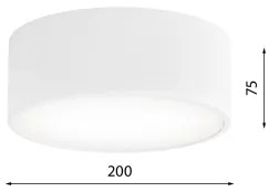 Kúpeľňové stropné svietidlo CLEO 1xE27/24W/230V pr. 20 cm biela IP54