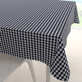 Biante Bavlnený štvorcový obrus Olivia OL-015 Čierno-biela kocka malá 140x140 cm
