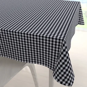 Biante Bavlnený štvorcový obrus Olivia OL-015 Čierno-biela kocka malá 140x140 cm