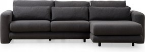 Rohová sedačka Lelysena (p) (sivá čierna)
