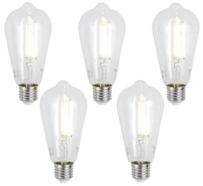 Sada 5 ks E27 Stmievateľné LED žiarovky ST64 číre 7W 806lm 2700-6500K