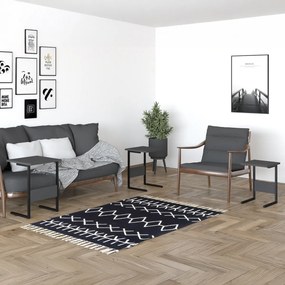 Skladací stôl Sali Black, 3 ks