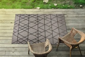 Koberec Šnúrkový SIZAL FLOORLUX 20508 strieb. / čierny Trojuholníky