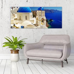 Obraz - Santorini, Grécko (120x50 cm)