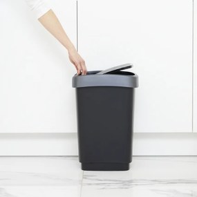 ROTHO TWIST odpadkový kôš 10L / šedá