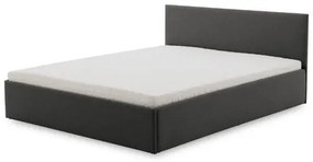 Čalúnená posteľ LEON s penovým matracom rozmer 160x200 cm Tmavosivá