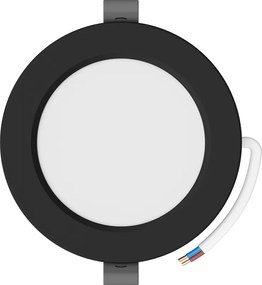 Mexen LDRR, LED stropné svietidlo na zapustenie, priemer 12 cm 12 cm, 6W, studená - 6500K, 450 lm, čierna - L210-012-0665-70