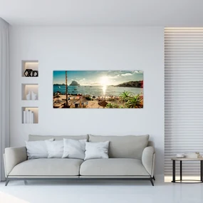 Obraz - Pláž s ľuďmi (120x50 cm)