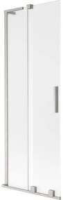 Mexen Velar L, 2-krídlová posuvná vaňová zástena 70 x 150 cm, 8mm sklo námraza, brúsená oceľ, 896-070-003-31-97