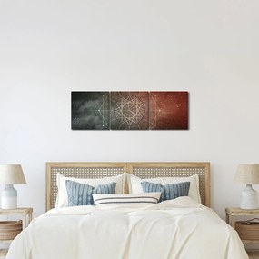 Obraz - Vesmírny dodecagram (s hodinami) (90x30 cm)