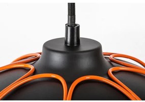 Rabalux 72034 - Luster na lanku SVENS 1xE27/60W/230V čierna/oranžová