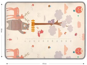 Rolovacia podložka pre deti Kinder 120x178 cm - zvieratá
