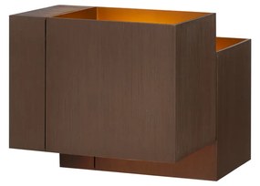 Moderné nástenné svietidlo tmavý bronz 2-svetlá - Transfer Double