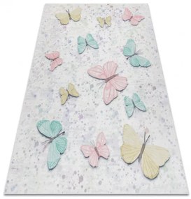 Dywany Łuszczów Detský kusový koberec Bambino 1610 Butterflies cream - 140x190 cm