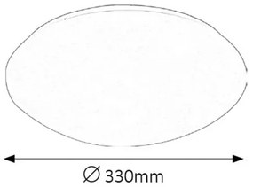 Rabalux LED stropné svietidlo Lucas 18W | 1170lm | 4000K| IP20 | 33cm - kruhové biele