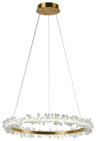 LED Stmievateľný luster na lanku LED/40W/230V 3000-6500K zlatá + diaľkové ovládanie