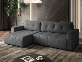 ROHOVÁ SEDAČKA SHARLOTTE 261 x 143 cm ŠEDÁ