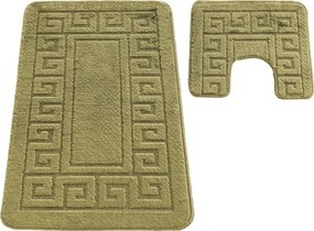 DY Kúpeľňová sada koberčekov s výrezom Montana Ethnic - khaki