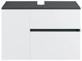 Bielo–antracitová závesná skrinka pod umývadlo 80x53 cm Wisla – Støraa