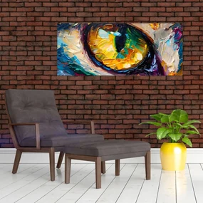Obraz - Maľba mačacieho oka (120x50 cm)