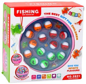 LEAN TOYS Hra Rybolov s udicami - ružová
