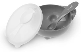 Akuku Miska s lyžičkou, grey