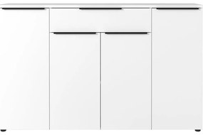 Biela nízka komoda 161x101 cm Mailand – Germania