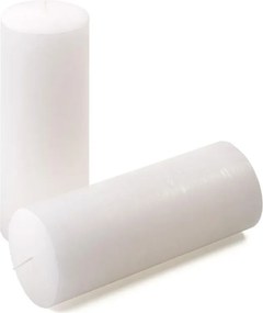 Biela parafínová sviečka rustikálna 20 cm, 90 h, sada 4 ks