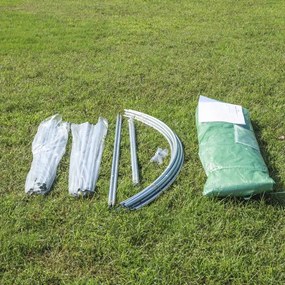 Bauerkraft Fóliový skleník 4x2x2 m 8 m² kovový rám UV fólia 2 vchody