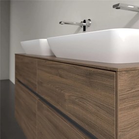 VILLEROY &amp; BOCH Collaro závesná skrinka pod dve umývadlá na dosku, 4 zásuvky, 1200 x 500 x 548 mm, Arizona Oak, C11500VH