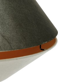 Moderné závesné svietidlo bronzové s dvojitým zamatovým tienidlom zelené - Combi 1