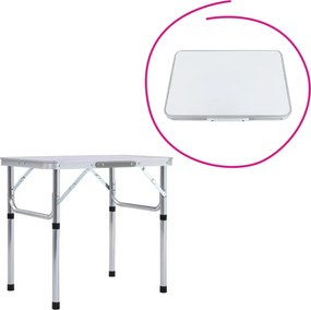 Skladací kempingový stôl, 60 cm, hliník/MDF, KEPI TYP 2