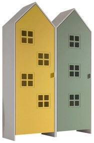 Žlto-zelená detská šatníková skriňa 115x171,5 cm CASAMI BRUGES – Vipack