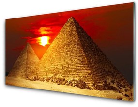 Obraz na skle Pyramídy architektúra 120x60 cm
