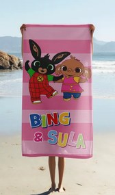 Jerry Fabrics Bavlnená froté osuška 70x140 cm - Zajačik Bing "Playing together"