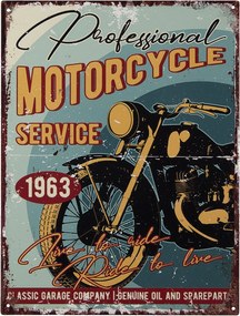 Nástenná kovová ceduľa Motorcycle 1963 - 33 * 25 cm