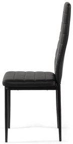 Noela Jedálenská stolička z umelej kože TINO čierna