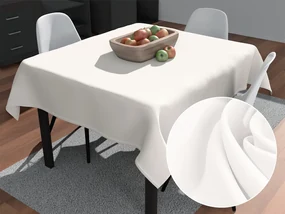 Biante Dekoračný štvorcový obrus Rongo RG-032 Krémový biely 100x100 cm