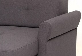 Rohová sedacia súprava Harris, tmavo šedá tkanina, pravý roh