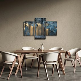 Obraz zasneženého lesa (90x60 cm)