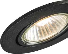 Inteligentné zapustené bodové svietidlo čierne nastaviteľné vrátane Wifi GU10 - Cisco