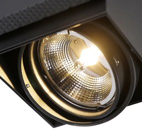 Sada 6 zapustených bodových svetiel čierna GU10 AR111 bezrámikové - Oneon