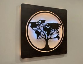 Svietiaci obraz mapa sveta v strome