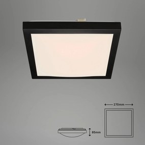 Stropné LED svetlo Fledo, 3 000 K, čierna/biela