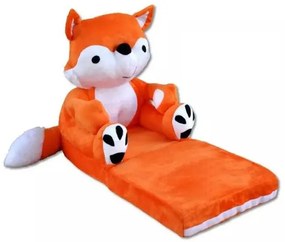 Detské plyšové rozkladacie kresielko LÍŠKA